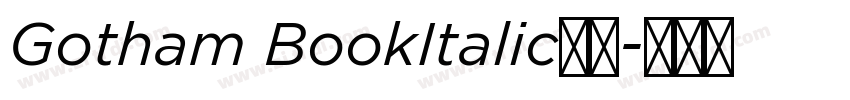 Gotham BookItalic字体字体转换